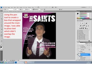 Using the pen
tool to create a
box that wrapped
around the main
image, I was able
to place text
which didn’t
overlap the
image.

 