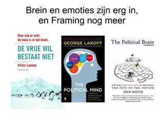 Brein en emoties zijn erg in, en Framing nog meer 