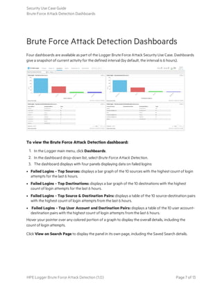 Logger Brute Force Attack Detection Security Use Case User's Guide | PDF