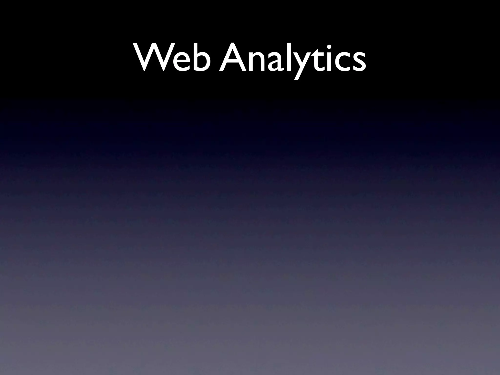 Web Analytics
 