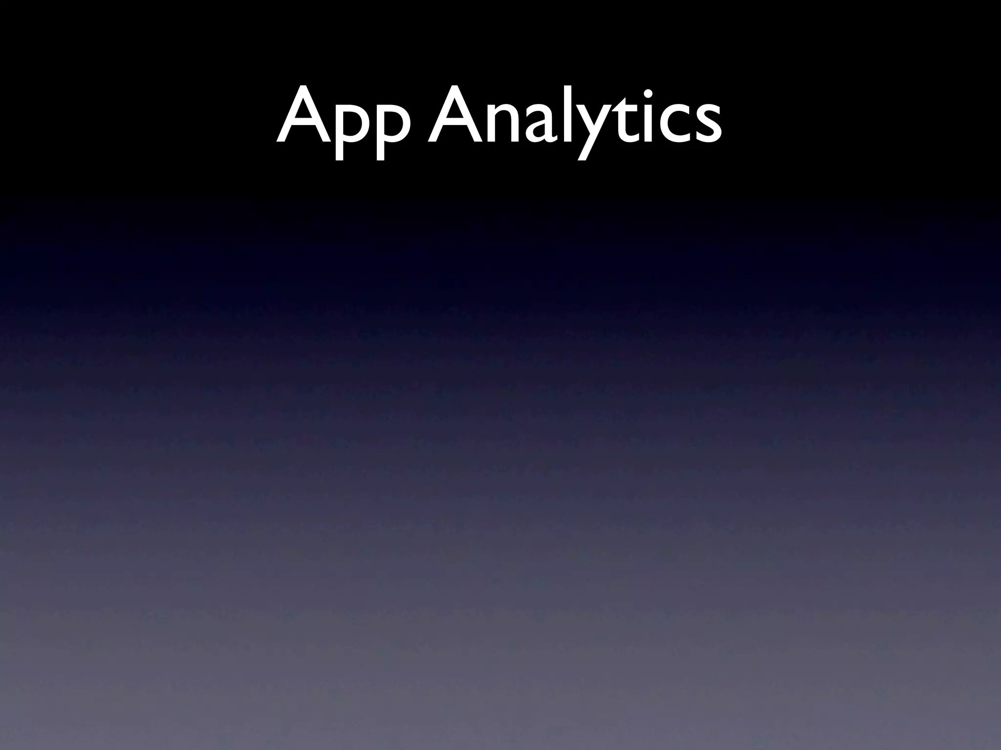 App Analytics
 