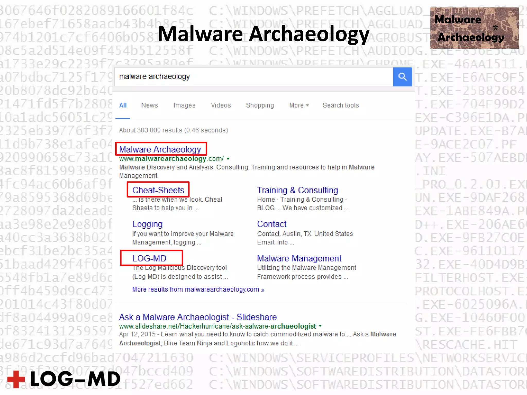 Malware Archaeology
 