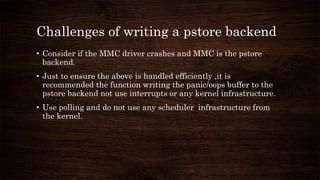 Logging kernel oops and panic | PDF