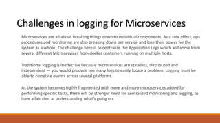Logging using ELK Stack for Microservices | PPTX