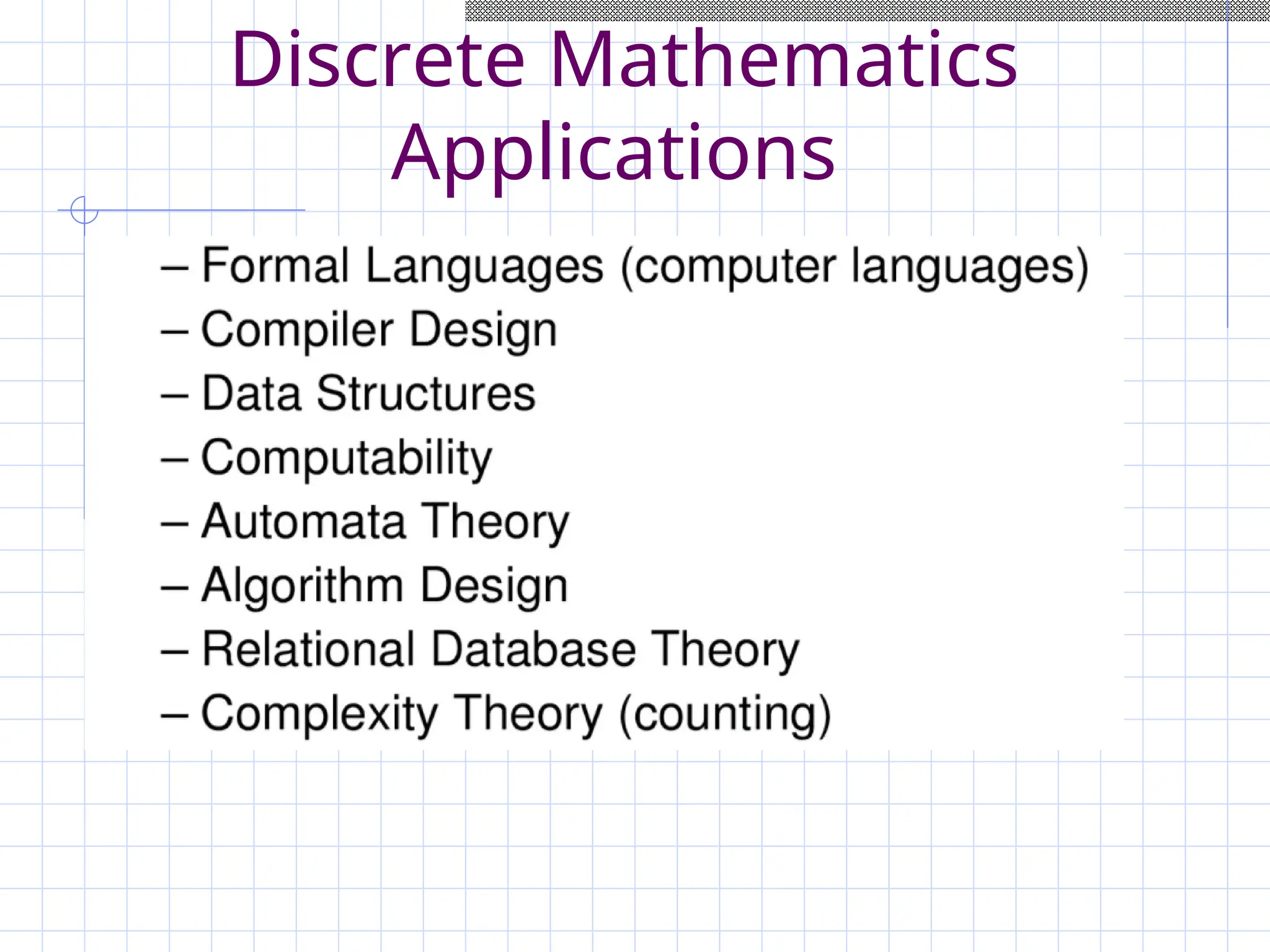 Discrete Mathematics
Applications
 