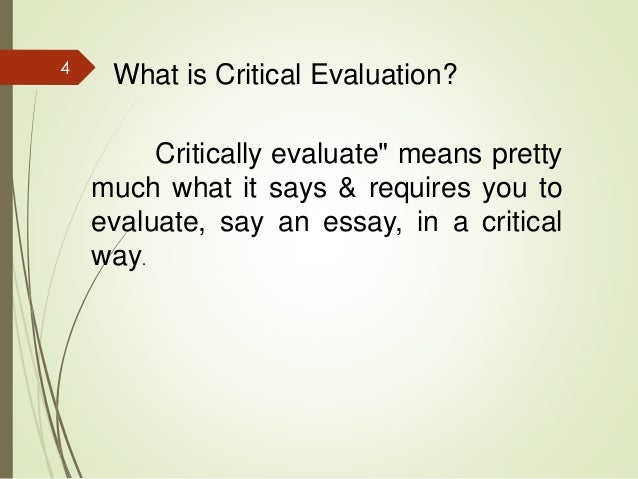 critically evaluate meaning in urdu