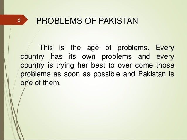 problems of pakistan essay pdf