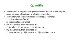 Logic Quantifiers logoics in AI is an very intersted topic | PDF