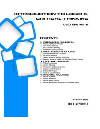 Logic Fresh Man.pdf abere dilla university logic freshman studen pdf | PDF