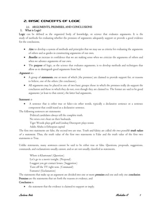abere dilla university logic freshman studen pdf | PDF
