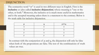 Math LOGIC topic in general mathematics subject | PPTX