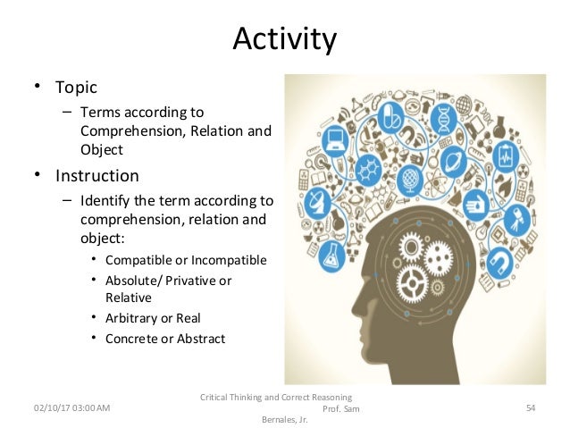 Critical thinking example picture