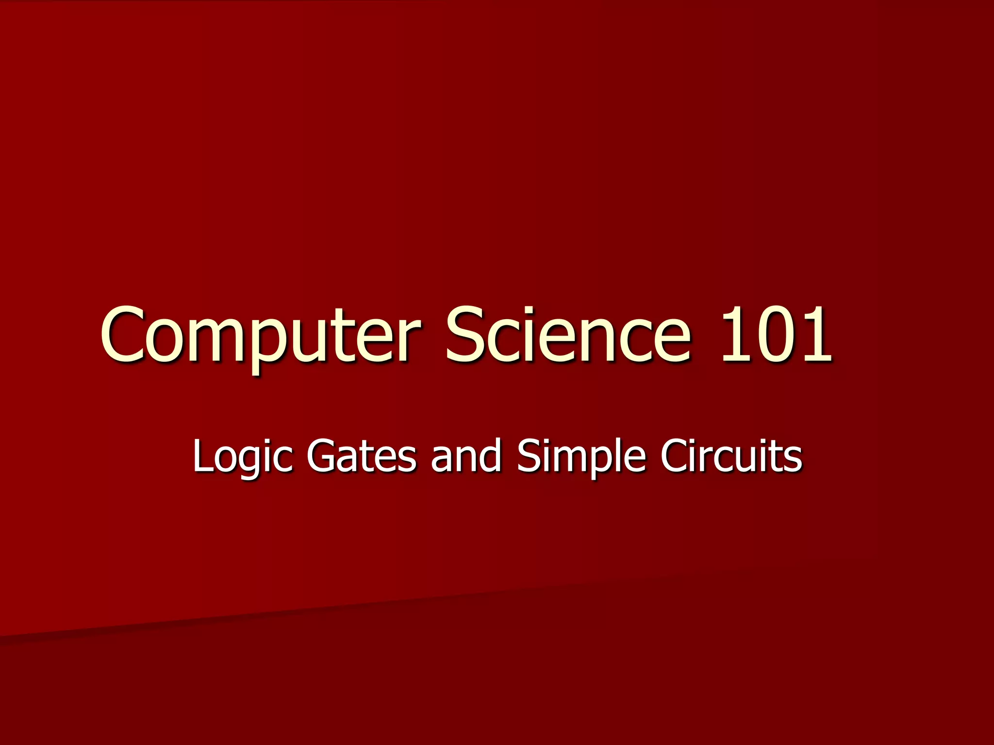 Logic gates PPT