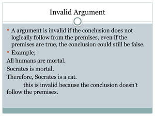 Incorrect Premises Examples logic- philosophy primes , truth table symbols | PPTX