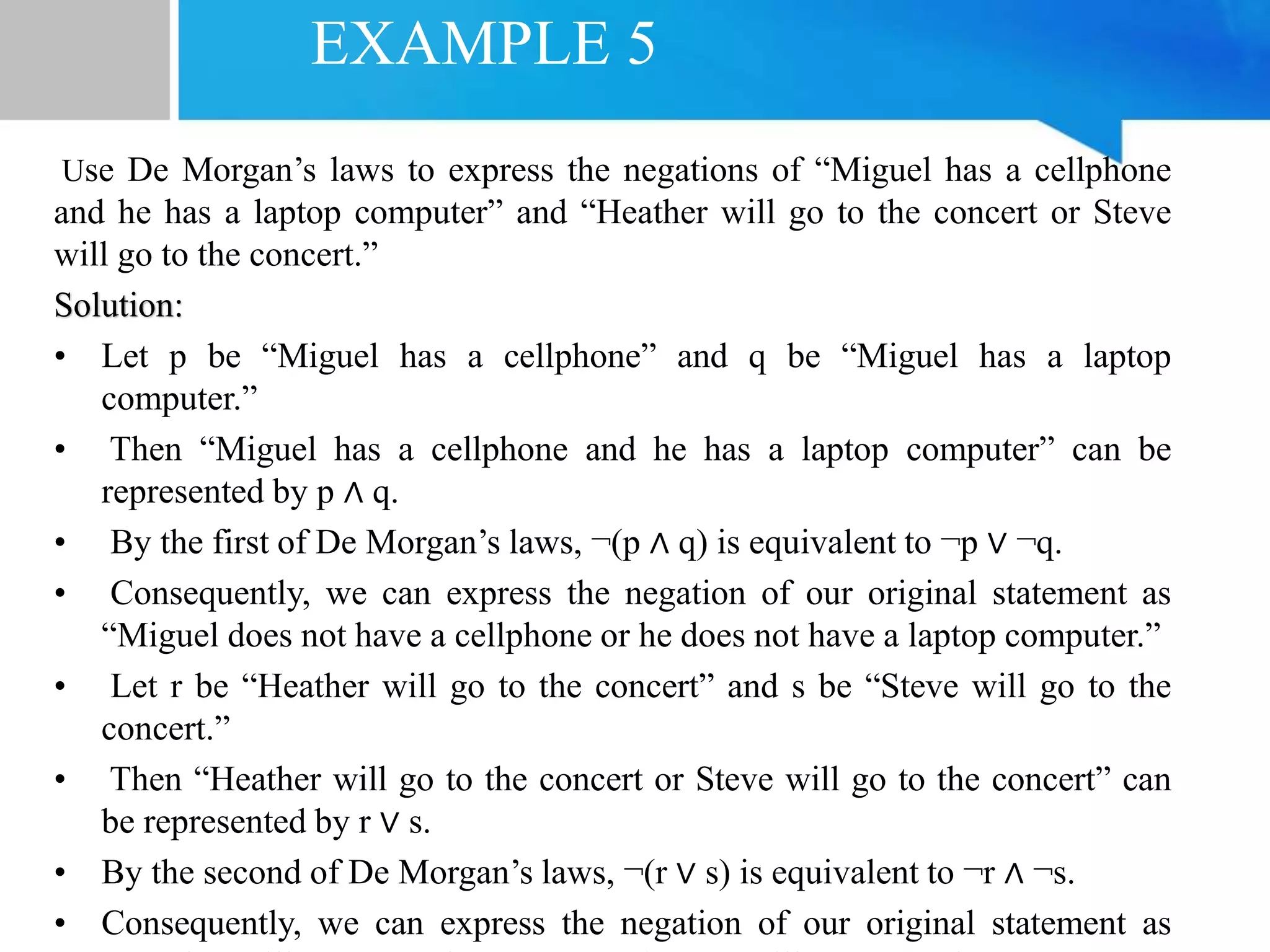 Discrete mathematics precedence of logical operators ppt