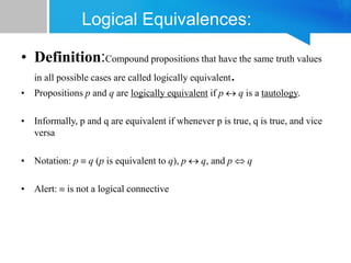 discrete mathematics precedence of logical operators | PPT