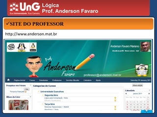 LógicaProf. Anderson FavaroSOFTWARESWindows VistaWindows 7Windows Server 2008Access 2007Project Professional 2007Visio Professional 2007Visual Studio 2008