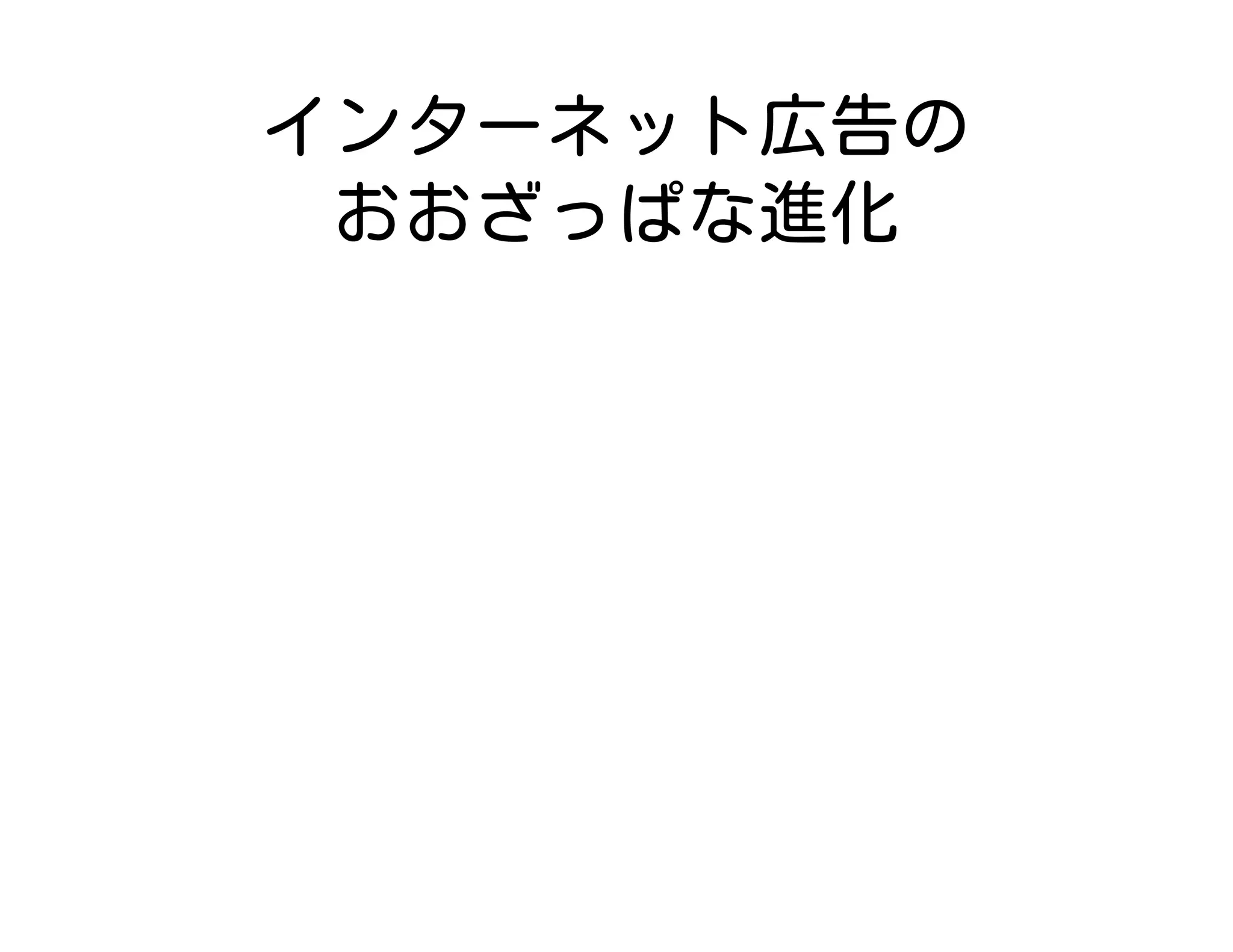 インターネット広告の
おおざっぱな進化
 