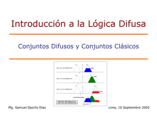 Introducción a la Lógica Difusa

     Conjuntos Difusos y Conjuntos Clásicos




Mg. Samuel Oporto Díaz           Lima, 10 Septiembre 2005
 