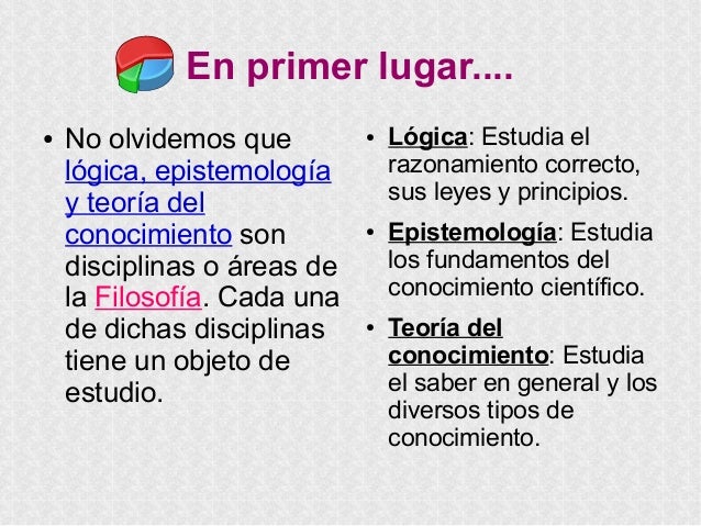 Filosofía, lógica, teoría del conocimiento y epistemología