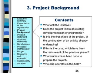 Project Background And Rationale Example Proposal Development: Logical framework and project proposal | PPT