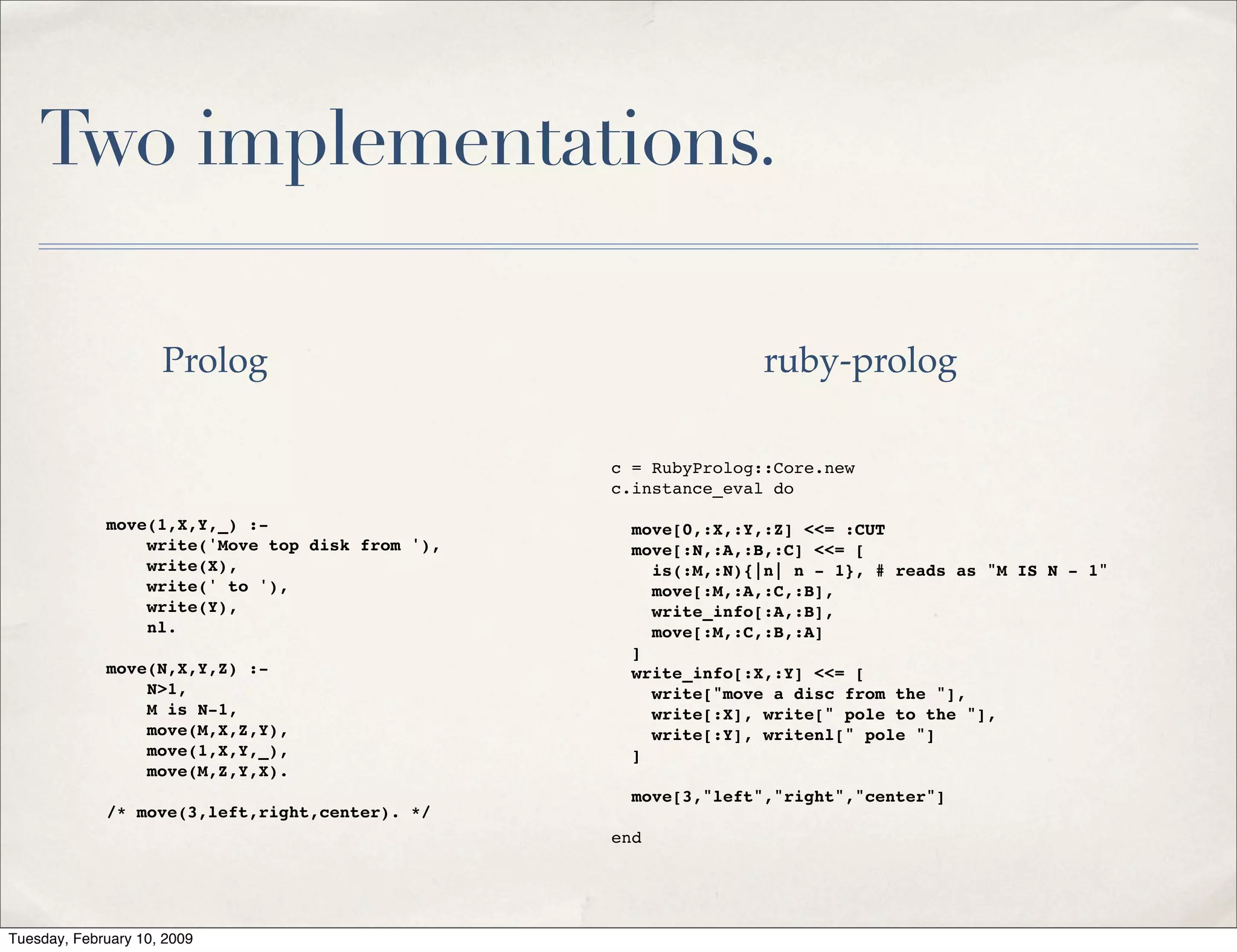 Logical Programming With ruby-prolog | PPT