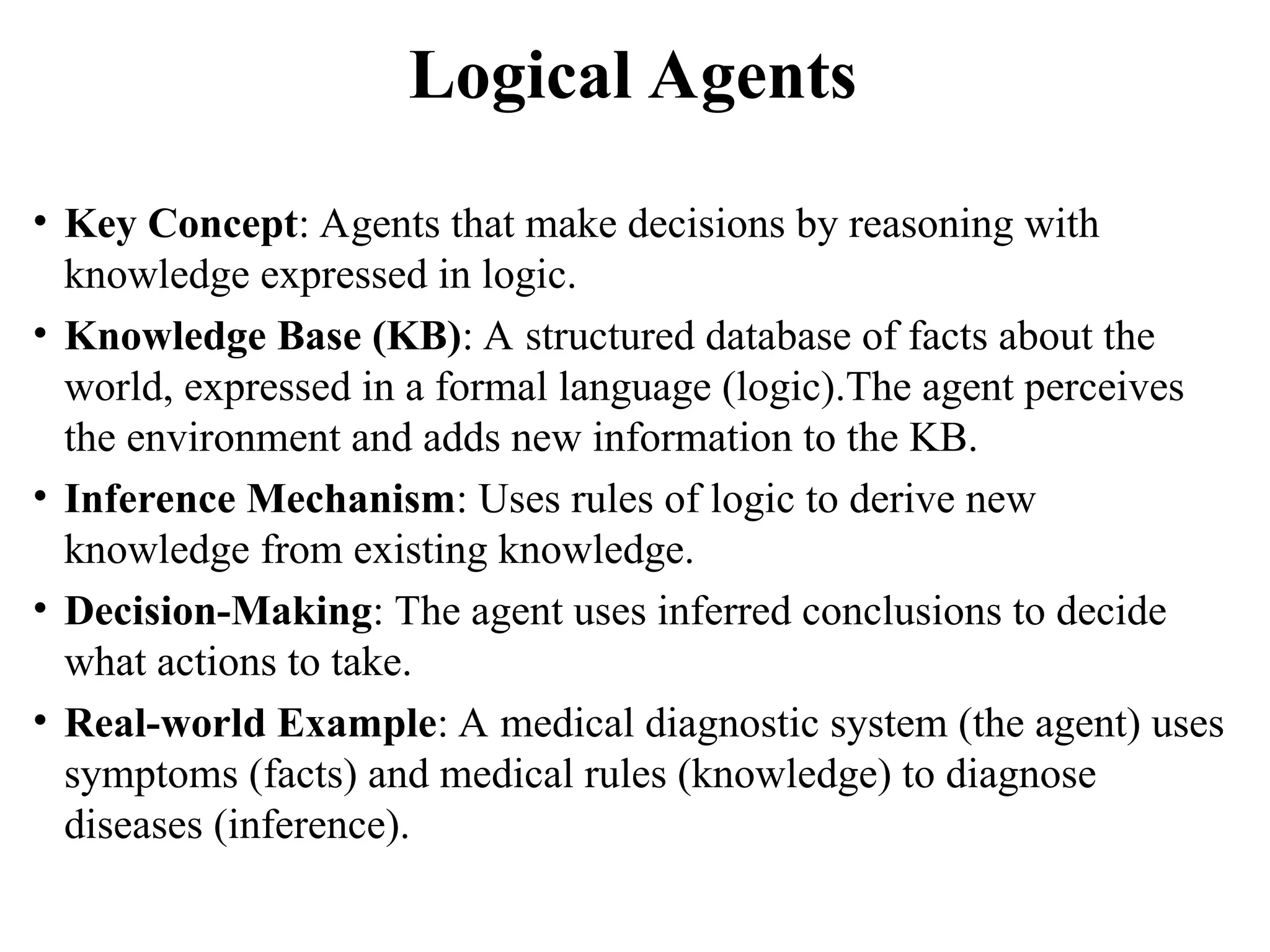 Logical Agents Logical Agents Logical Agents Logical Agents Logical ...