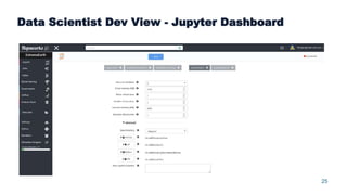 25
Data Scientist Dev View - Jupyter Dashboard
 