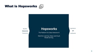 6
What is Hopsworks
 