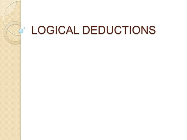 Logical Deductions - Syllogisms | PPTX