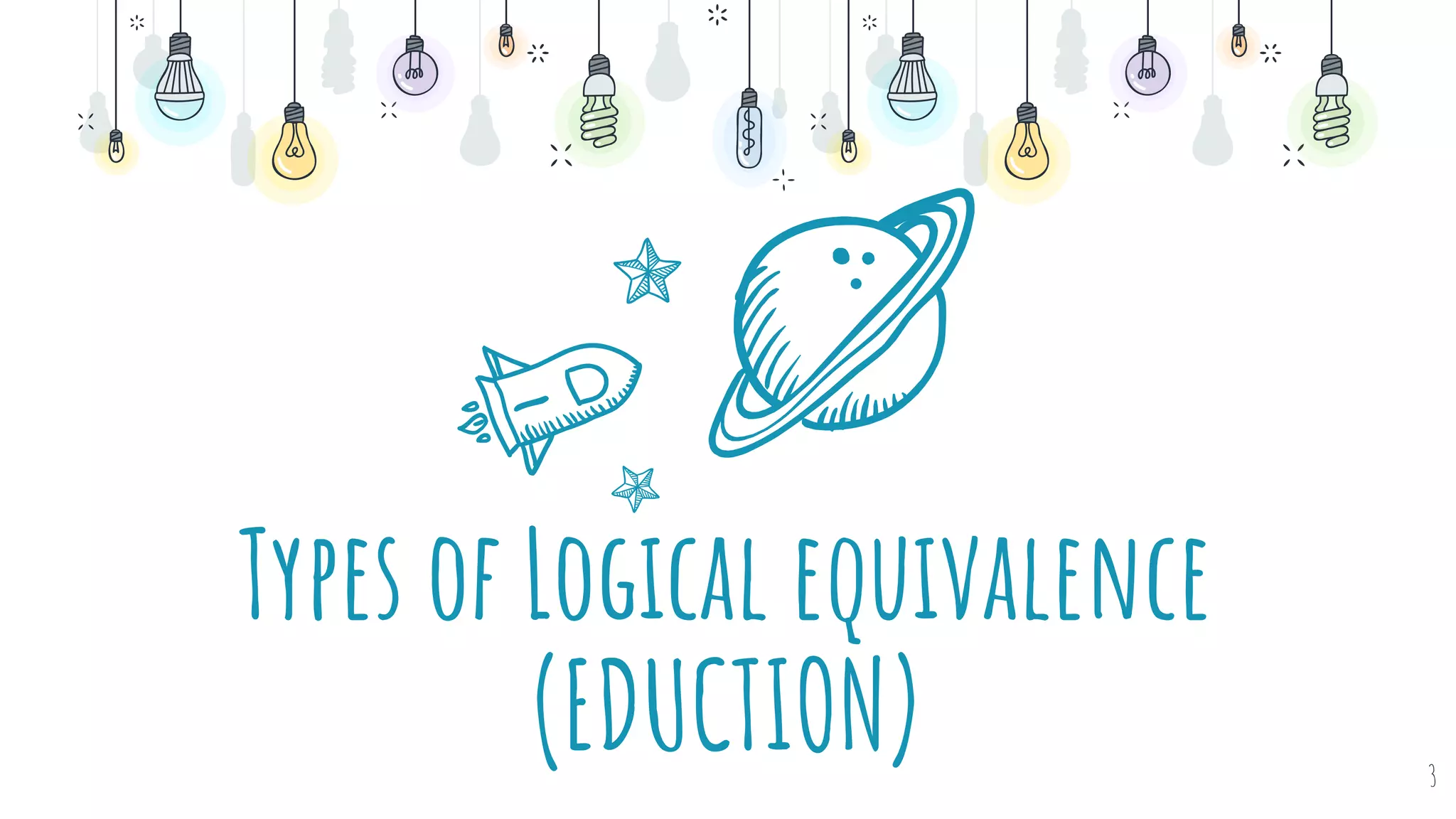 Types of Logical equivalence
(EDUCTION) 3
 