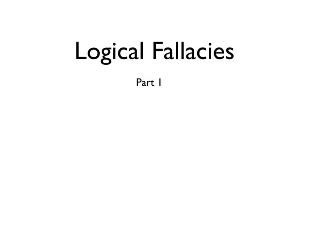 Logical fallacies | PPT
