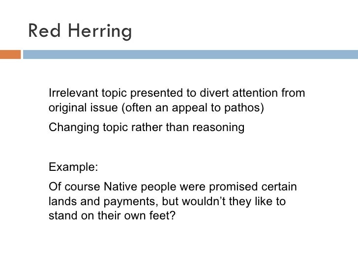 def of a red herring logical fallacy