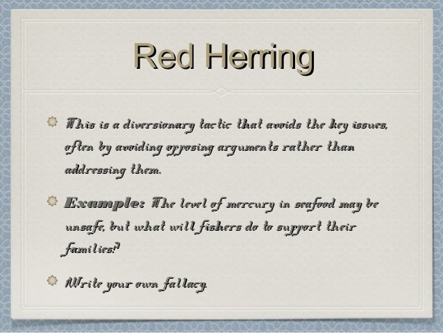 example of red herring fallacy