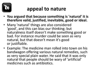 Natural Fallacy Logical fallacies | PPTX