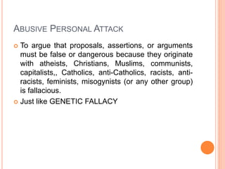 Logical fallacies for english | PPTX