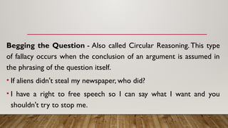 Logical fallacies and everything that needs | PPT