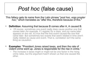 The Importance of Logical Fallacies Power Point | PPT