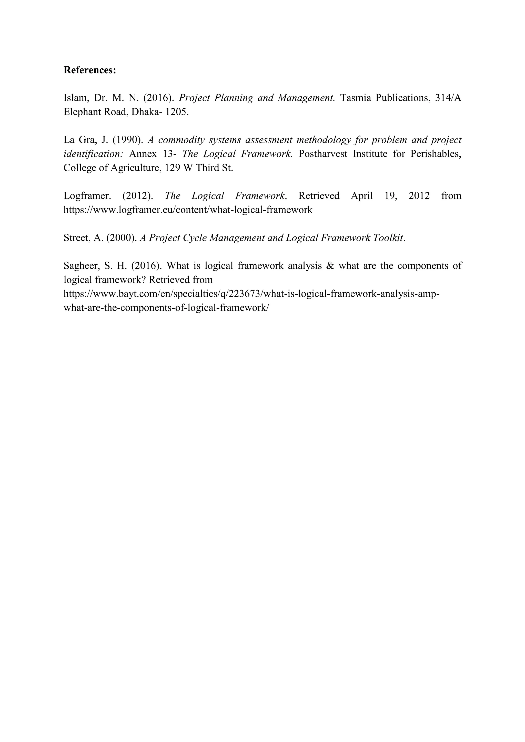 Logical framework | PDF