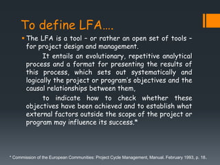 Lfa Problem Tree Logical framework approach DR.MADHUR VERMA PGIMS ROHTAK | PPTX
