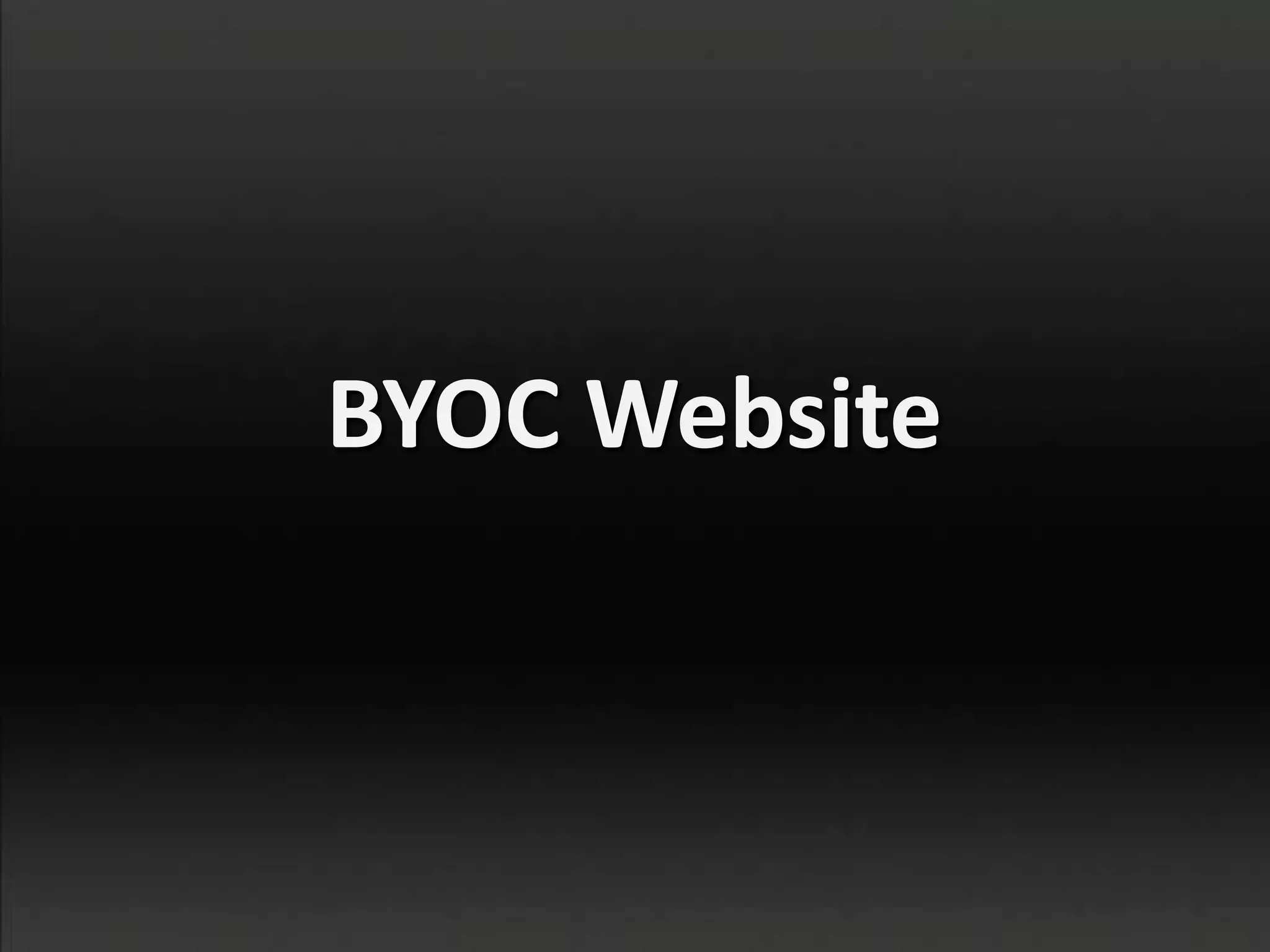 BYOC Website
 