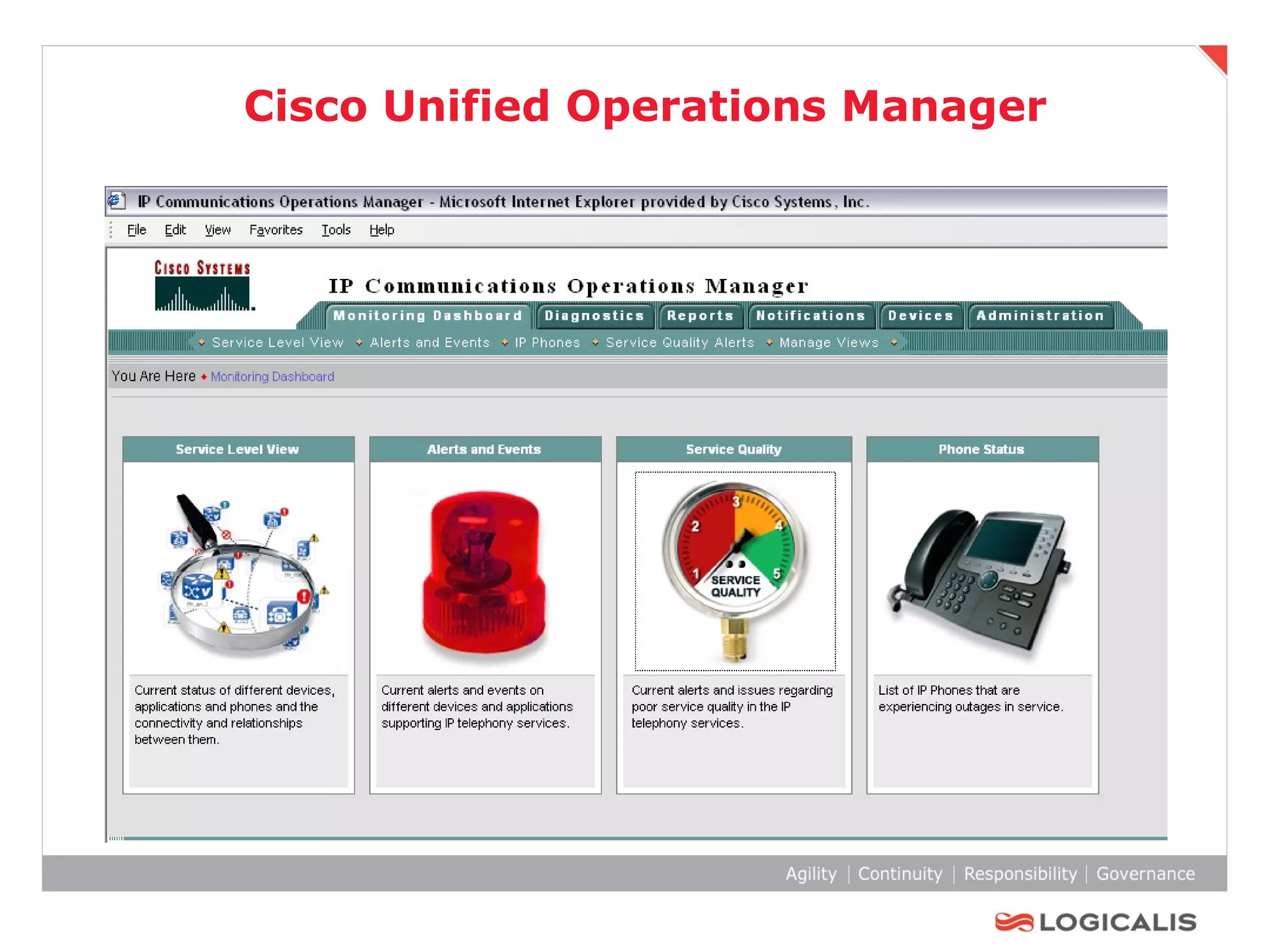 Cisco Unified Operations Manager 