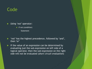 Logical Operators | PPT