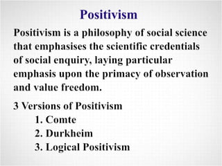 Logical Positivism in Social Sciences | PPTX