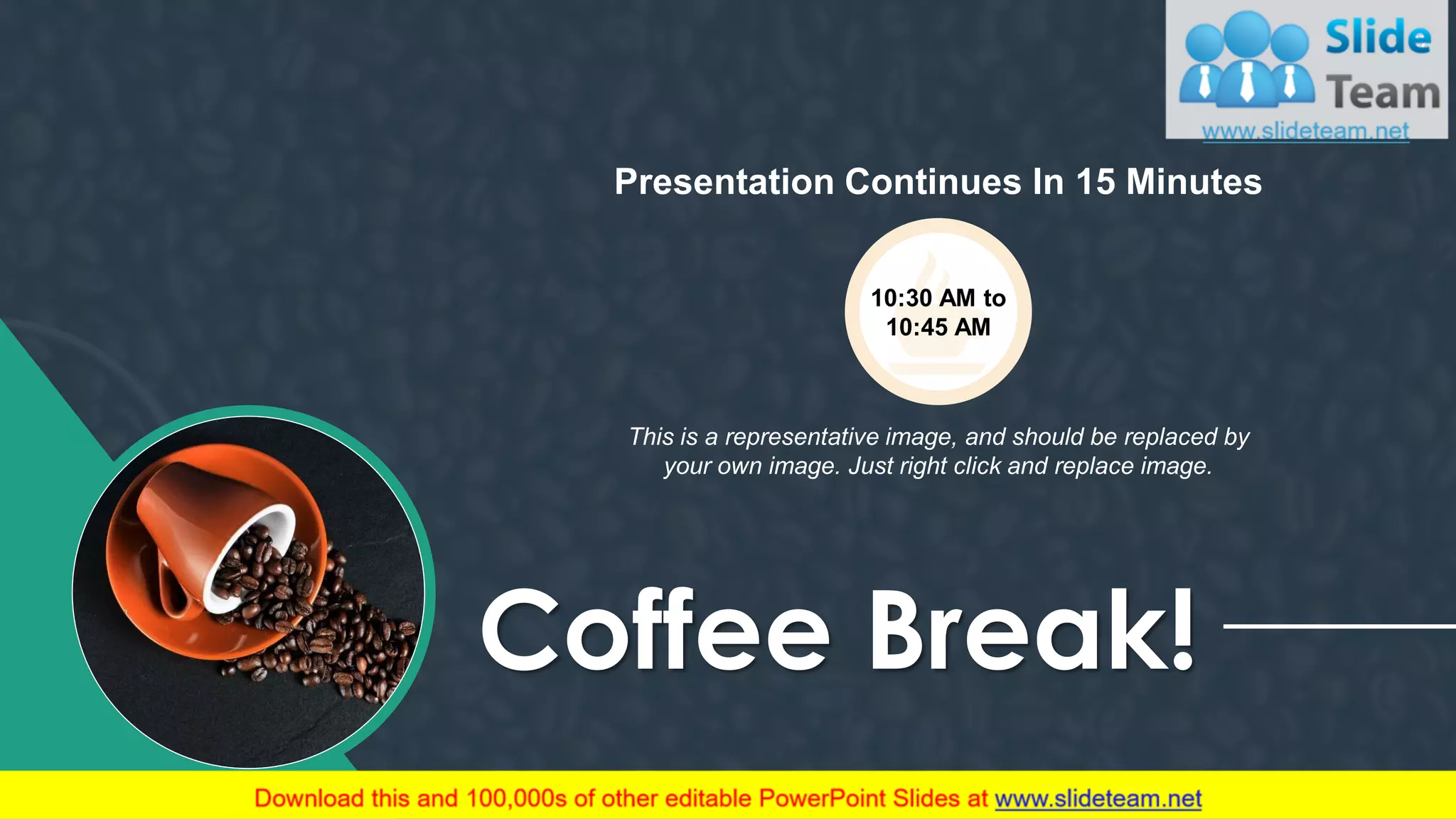 27
Coffee Break!
Presentation Continues In 15 Minutes
This is a representative image, and should be replaced by
your own image. Just right click and replace image.
10:30 AM to
10:45 AM
 