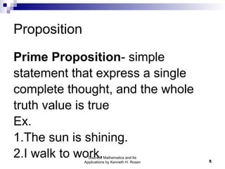 Applications of Propositional Logic in Logical Structures | PPT