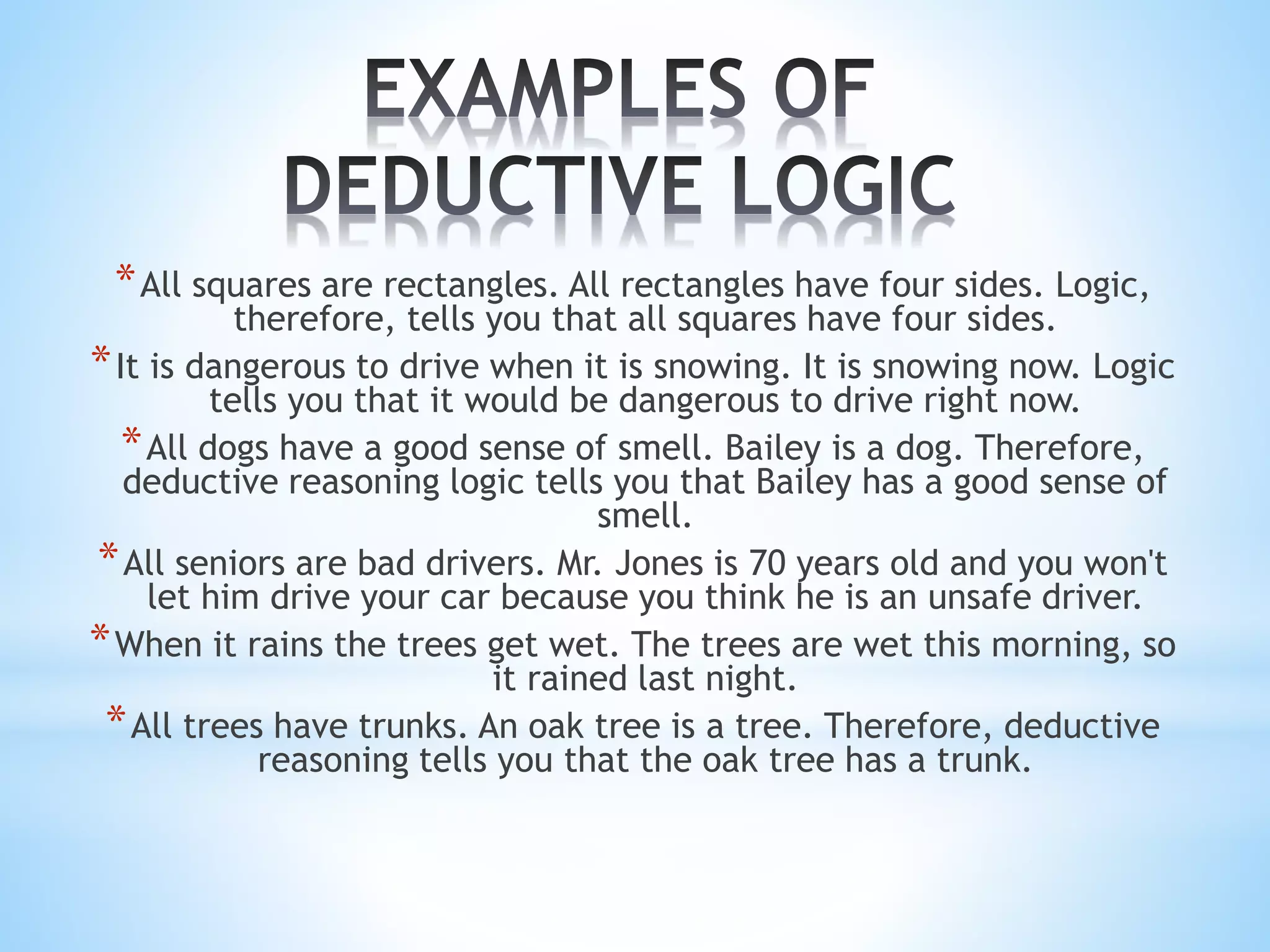 Think Logically Examples Logical Thinking Examples