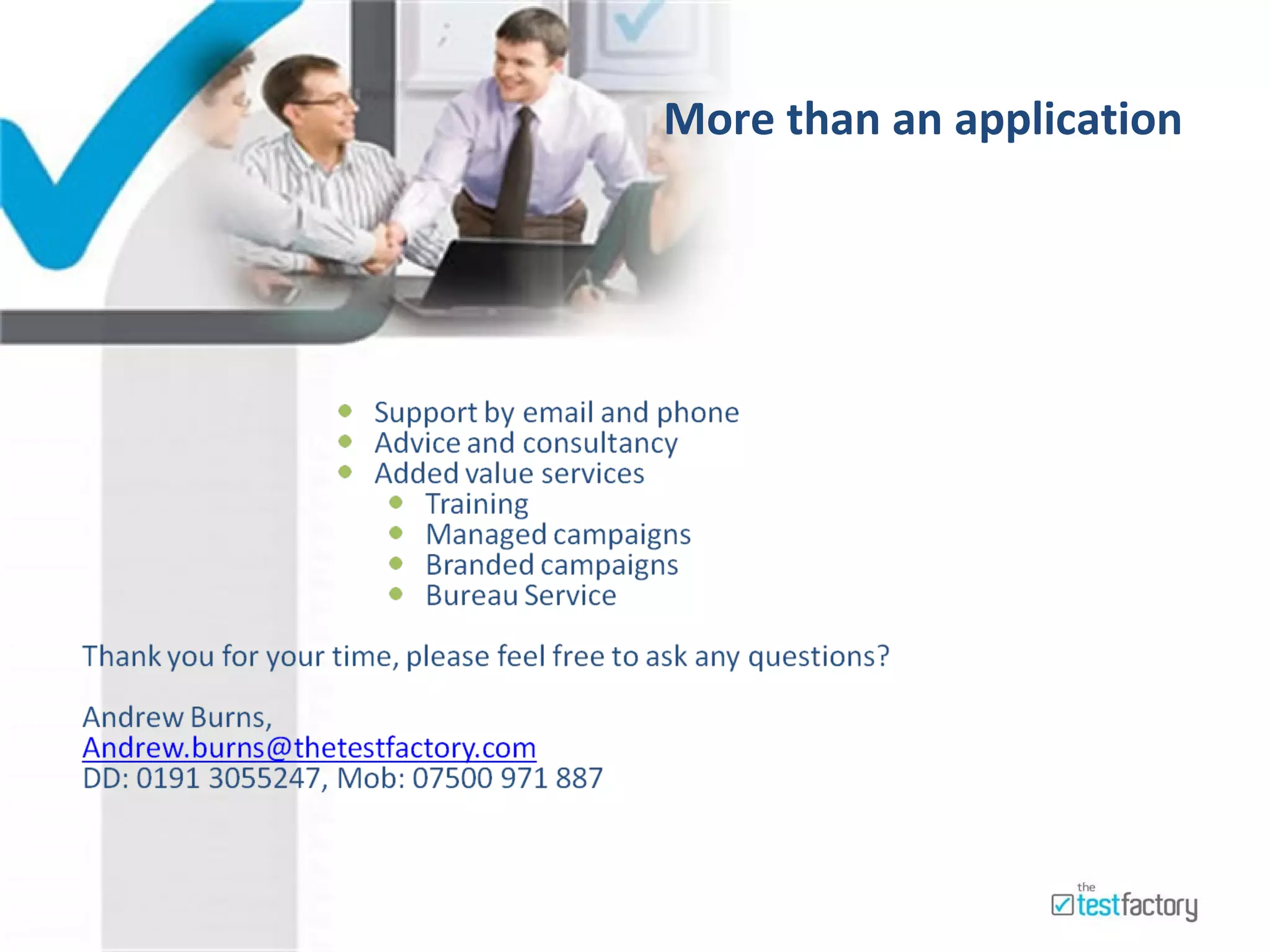 More than an application  