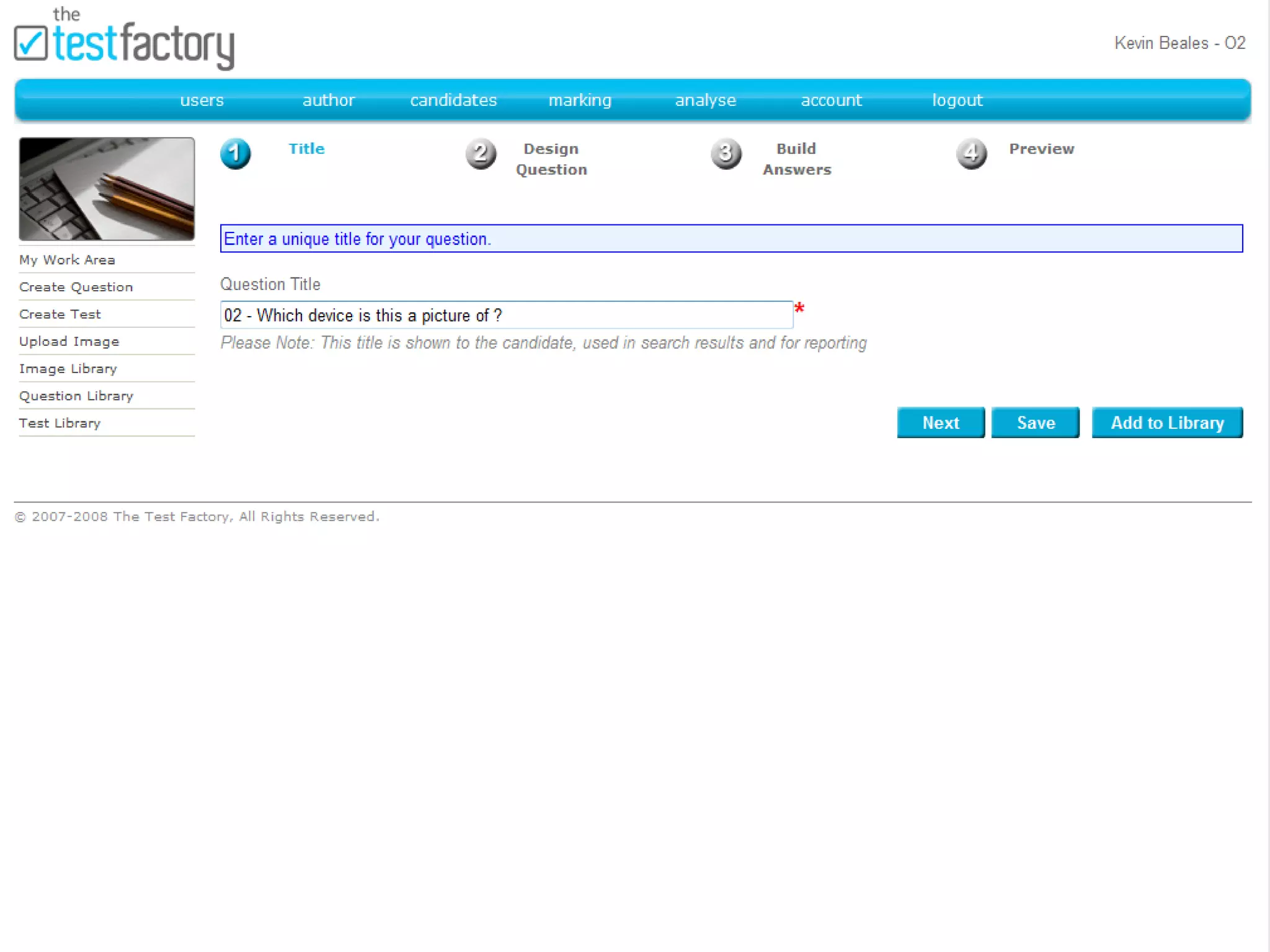 © The Test Factory™ 2008 