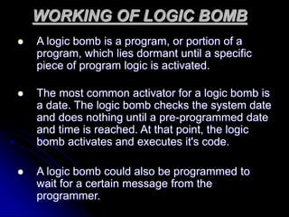 logic Bomb by biswajit nayak logic bomb presentation | PPT